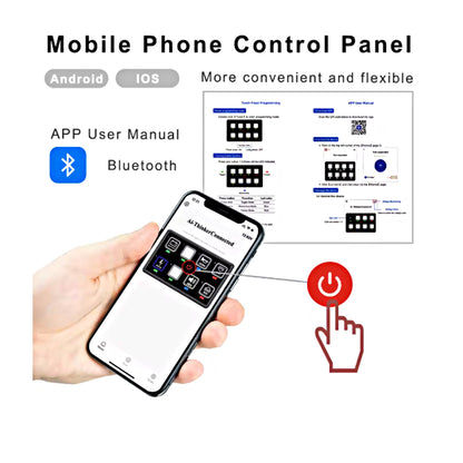 12v - 24v 8 Gang Bluetooth LED Touch Switch Panel Blue Car or Boat + App Control