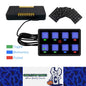 12v - 24v 8 Gang Bluetooth LED Touch Switch Panel Blue Car or Boat + App Control