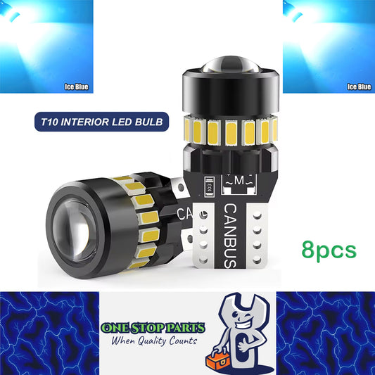 8pcs T10 Ice Blue 19SMD Canbus LED Bulbs Super Bright W5W 194 T10 LED Globes