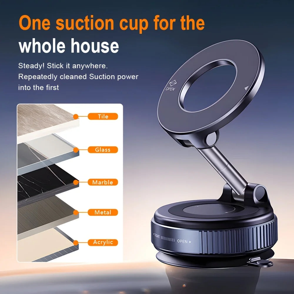 360° Rotating Magnetic Car Phone Holder Foldable & Retractable Cell Phone Stand