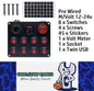 Pre Wired 8 Gang Switch Panel Usb Volt Meter Socket For Car Truck Marine (Red)