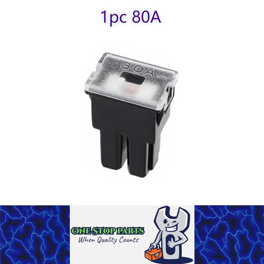 1 x 80Amp Black Medium Female Slow Blow Fuse Block 15mmx22mmx32mm High 80A Fuse