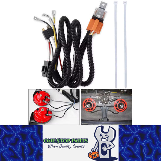 80A 12V Car Horn Relay Wiring Harness Kit for Car Truck Van Grille Mount