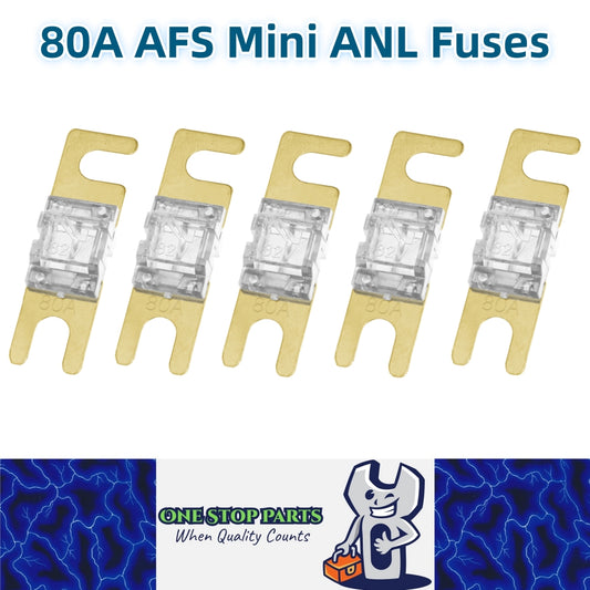5 x 80A AFS Mini ANL Fuses 60 Amp fuses 42mm x 12mm Car Stereo Audio AFS Fuses