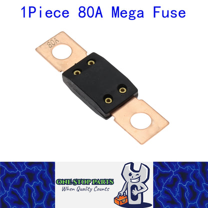 1 x 80A Mega Fuse ANM 80Amp Fuse 68mmx16mm (Hole centres 51mm) 1pc
