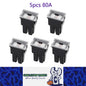 5 x 80Amp Black Medium Female Slow Blow Fuse Block 15mmx22mmx32mm High 80A Fuse