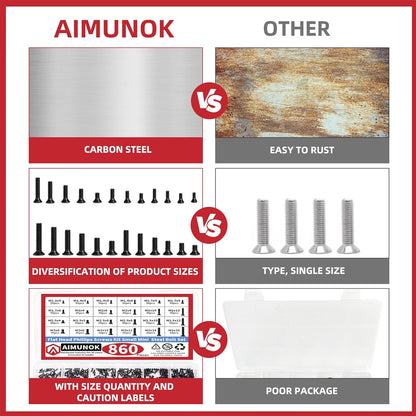 860pcs Small Screw Assortment Kit M1.2 M1.4 M1.7 M2 M2.5 M3 for Laptop PC SSD