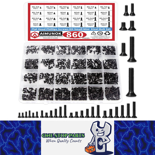 860pcs Small Screw Assortment Kit M1.2 M1.4 M1.7 M2 M2.5 M3 for Laptop PC SSD