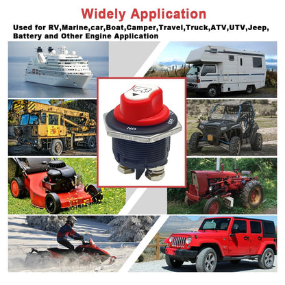 200A Battery Disconnect Isolator Switch 12-32V Cut Off Master for Car RV Boat