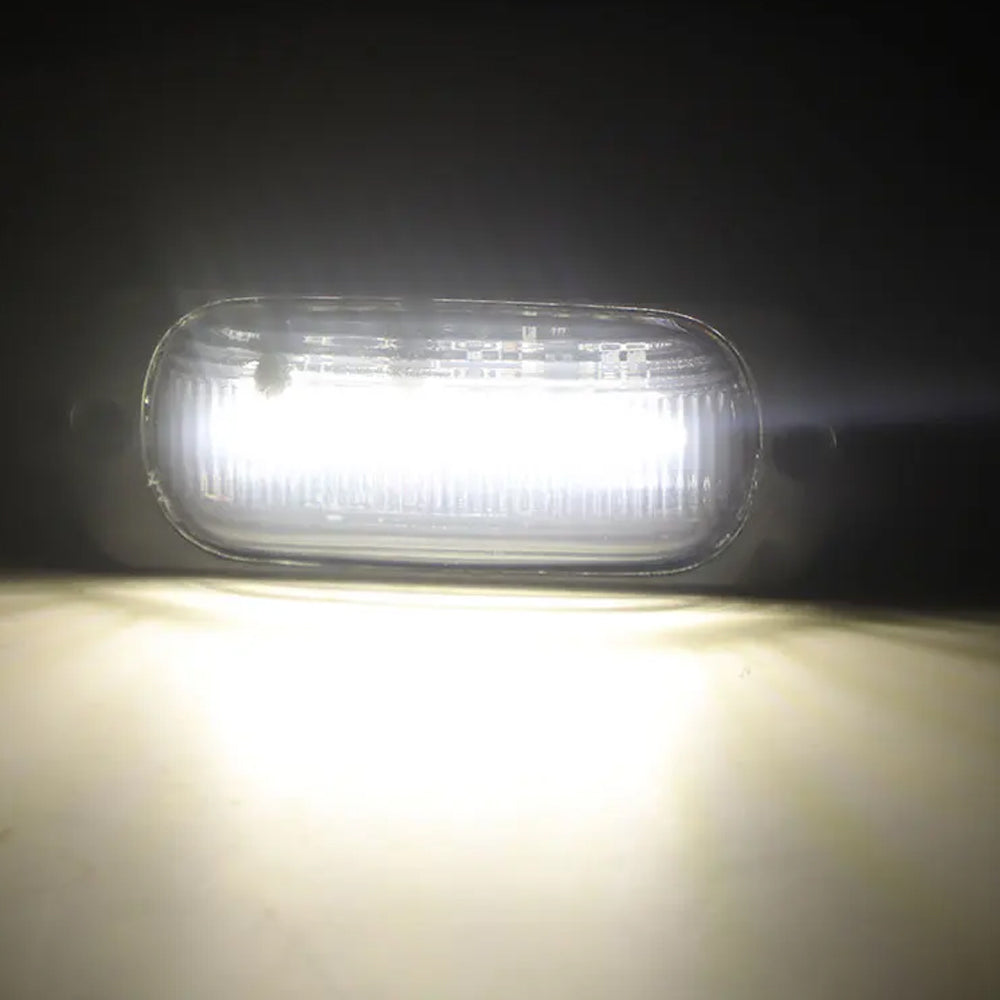 2 x White LED Front Marker Lamp 100x38mm 12-24V 15LEDs Front Marker Signal Light