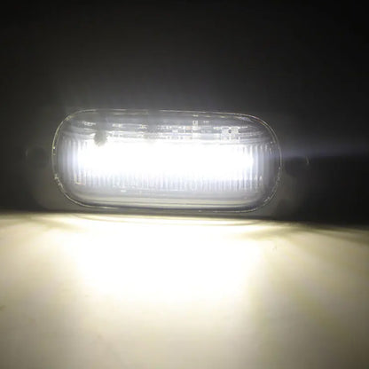 2 x White LED Front Marker Lamp 100x38mm 12-24V 15LEDs Front Marker Signal Light