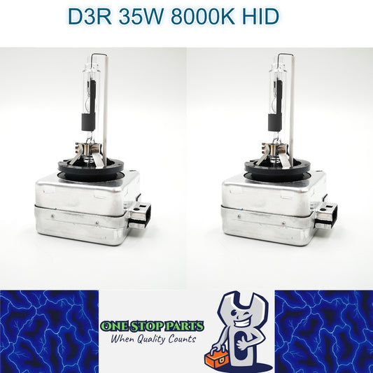 Pair 12v 35w D3R 8000K HID Globes with Ballast attached 8000k Colour D3R HID 2pc