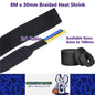 8M x 30mm 2:1 Black Heat Shrink Braided Sleeve Shrink 30mm to 15mm heat shrink