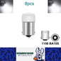 8 x Cool White BA15S 1156 12V 9SMD 600LM LED Condensing Lens Cool White (8pcs)
