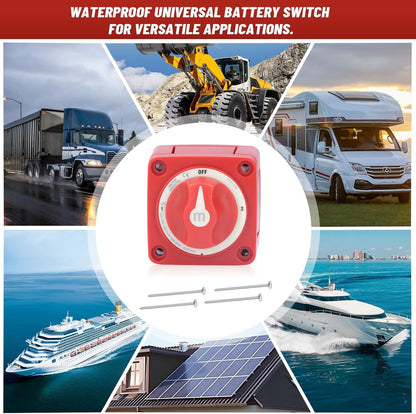 300A Battery Disconnect Switch 3 Position 1/2/Off 12-32V Car Boat Marine Switch