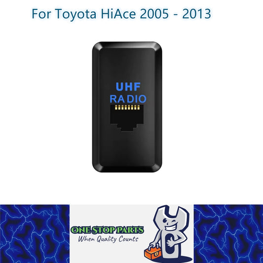 UHF Radio Mike In Dash Socket Blue LED Socket For Toyota HiAce 2005 - 2013