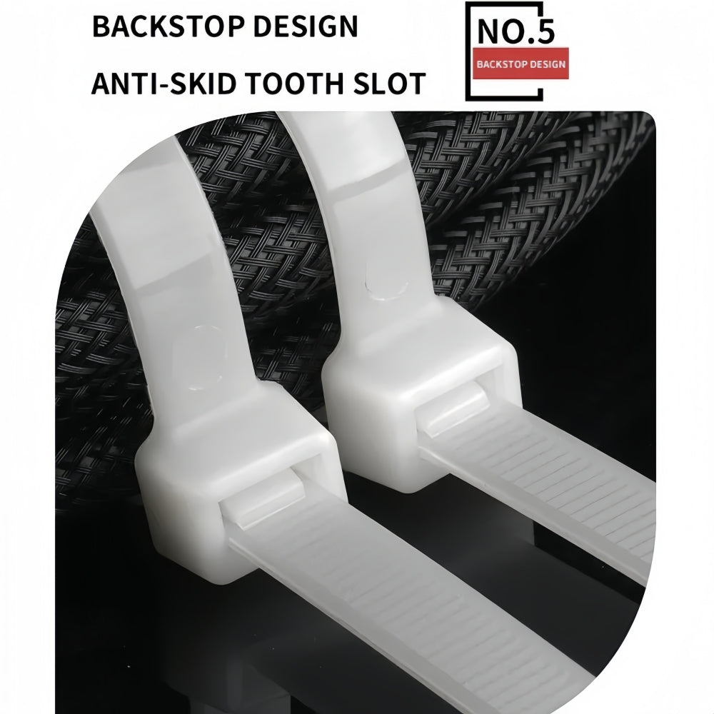 100 x 250mm Black Cable ties 2.7mm x 250mm Black Plastic Nylon Ties (100pcs)