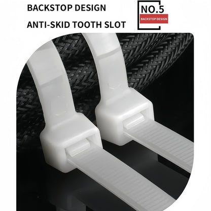 100 x 250mm Black Cable ties 2.7mm x 250mm Black Plastic Nylon Ties (100pcs)