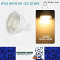 8 x MR16 7W LED Spotlight AC/DC 12V-24V 38 Degree 3000K Warm White Downlight