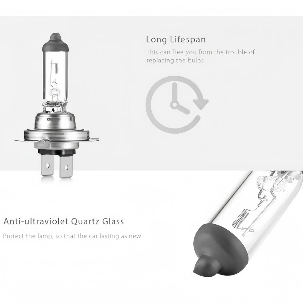 2 x PHILIPS H7 12V 55W Super Bright Halogen Clear Globes 3200k Original (2pcs)