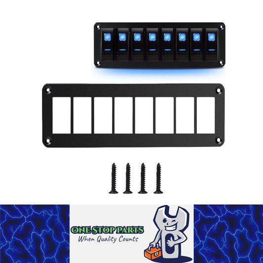 8 Gang Rocker Switch Panel Holder Alloy Frame suits 37 x 21mm Carling ARB Switch