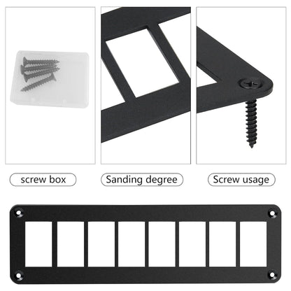 8 Gang Rocker Switch Panel Holder Alloy Frame suits 37 x 21mm Carling ARB Switch