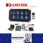 12v - 24v 8 Gang Bluetooth LED Touch Switch Panel Blue Car or Boat + App Control