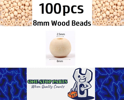 100 x 8mm Natural wood beads round DIY jewelry Handmade Accessories