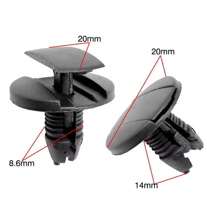 100pcs 8mm Push Retainers Clip Bumper Fender Fastener Rivet for Peugeot Citroen