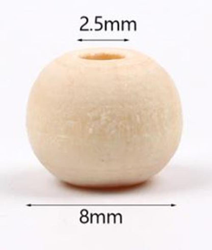 100 x 8mm Natural wood beads round DIY jewelry Handmade Accessories