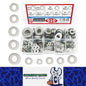 910pcs 304 Stainless Steel Flat Washer Kit M2–M12 9 Size for Home Car Repair DIY