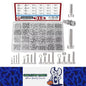 918pcs Hex Bolt Nut Washer Assortment Kit M2 M3 M4 M5 304 Stainless Steel Screw