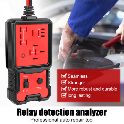 12v 4 and 5 Pin Relay Tester with LED Indicator to Confirm Good or Bad Relay Red
