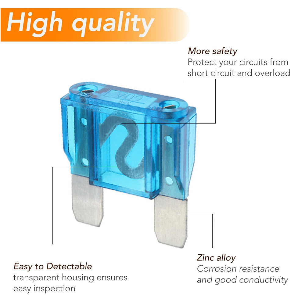 5 x BLUE 60 AMP MAXI BLADE FUSES 60AMP 5PCS FREE DELIVERY BULK BUY