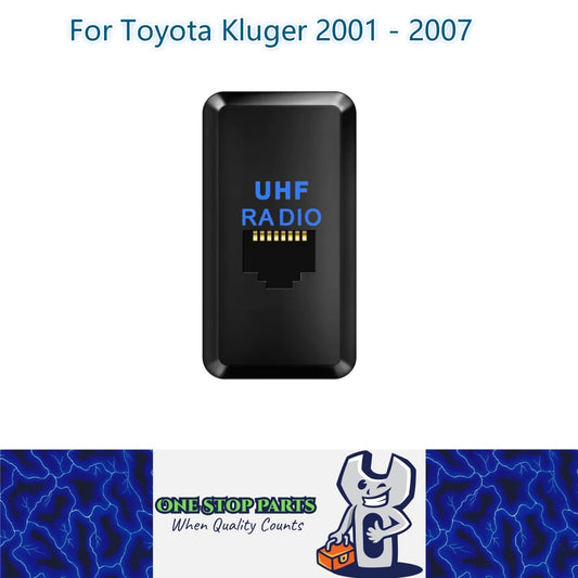 UHF Radio Mike In Dash Socket Blue LED Socket For Toyota Kluger 2001 - 2007