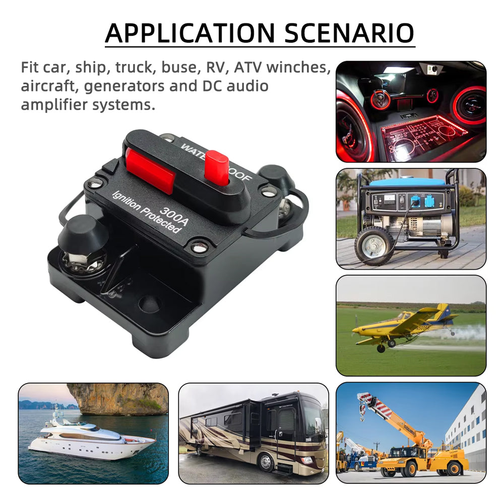 Circuit Breaker Manual Reset Water Proof Ideal for 4wd Caravan Boat