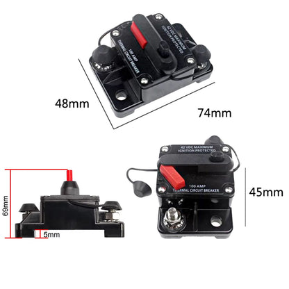 Circuit Breaker Manual Reset Water Proof Ideal for 4wd Caravan Boat