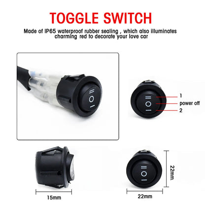 2.8M 12V 40A Wiring Harness Relay Swtitch Kit for 1pc 2 Modes LED Work Light Bar