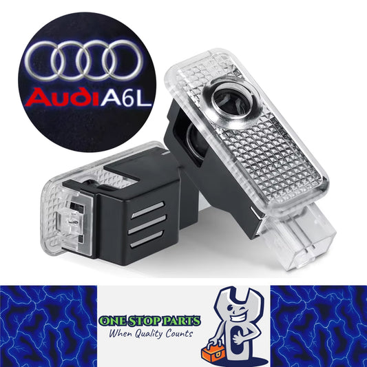 2 x Audi LED Car Door Light Welcome Light Laser Projector Lamp Audi A6L logo