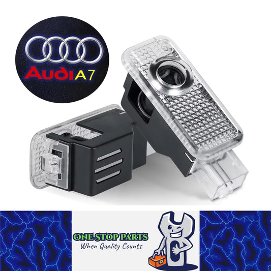 2 x Audi LED Car Door Light Welcome Light Laser Projector Lamp with Audi A7 logo