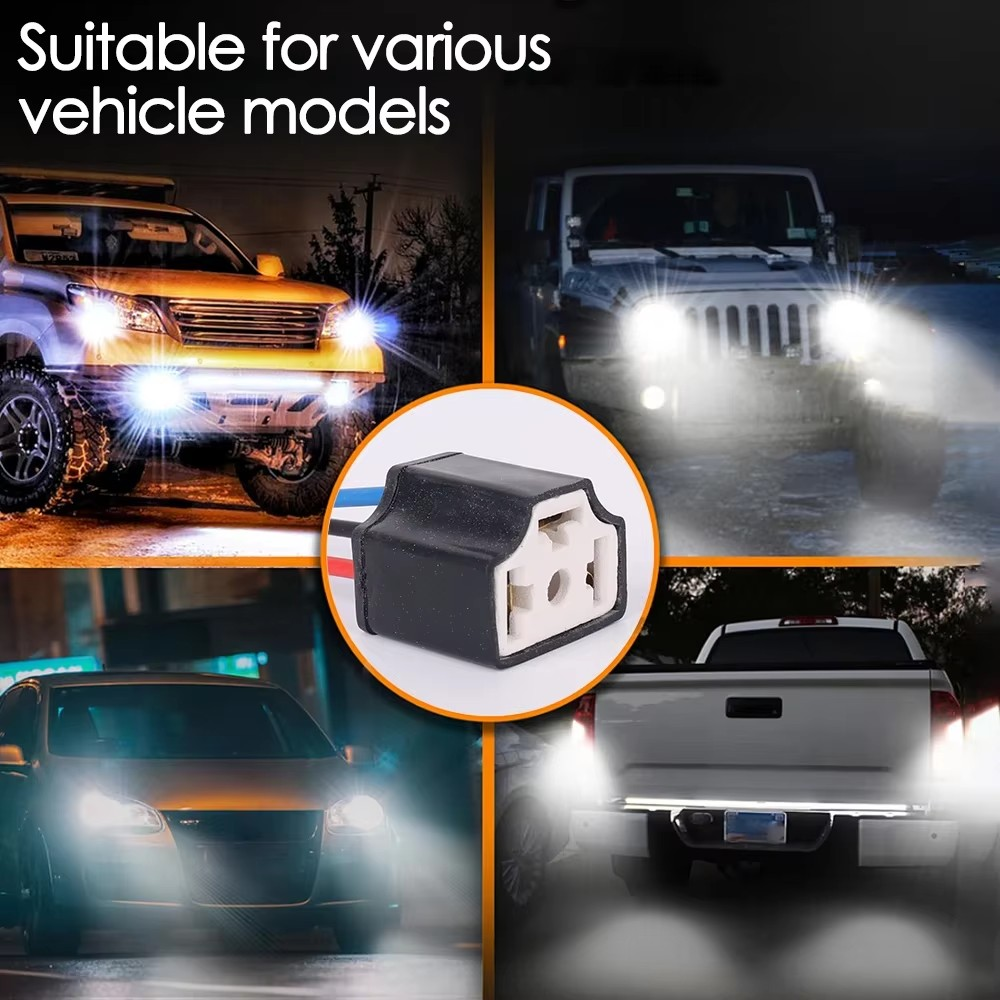 6 x Pre Wired H4 Sockets 3 Wire H4 Headlamp Sockets For H4 Headlight Globes 6pcs