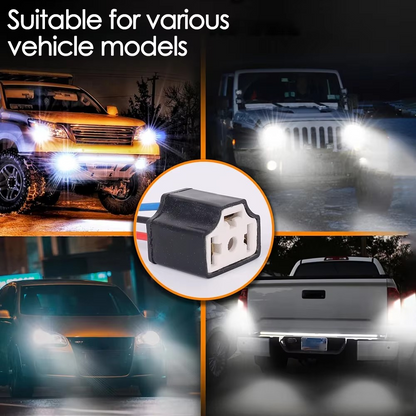 6 x Pre Wired H4 Sockets 3 Wire H4 Headlamp Sockets For H4 Headlight Globes 6pcs