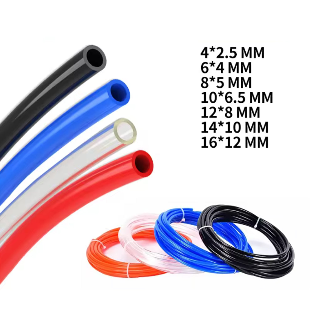 10M 12x8mm Orange PU Air Hose Pneumatic Tube Pipe  for Compressor Water Fluid