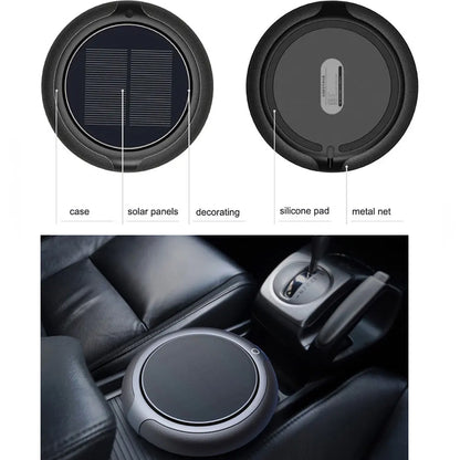 Car Air Purifier HEPA Filter Solar Power Supply with 3pcs Extra HEPA Filters