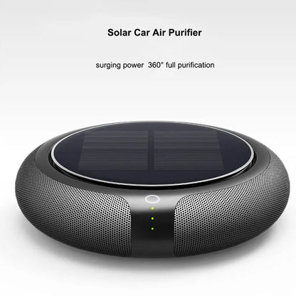 Car Air Purifier HEPA Filter Solar Power Supply with 3pcs Extra HEPA Filters