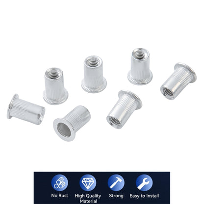 20 x M8 Aluminium Alloy Rivet Nuts- 15mm Wide x 18mm Long Suits 11mm Hole 20pcs