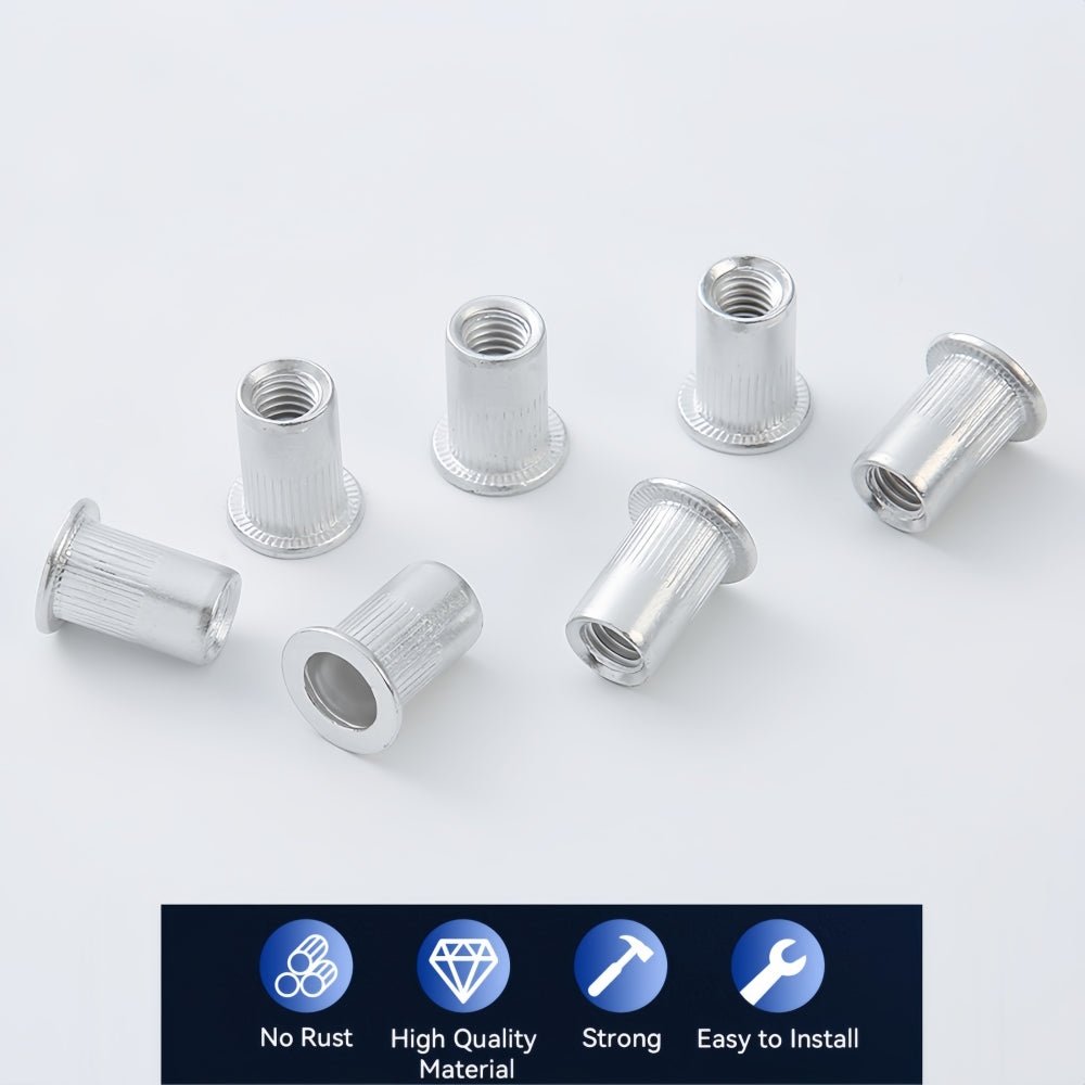 50 x M3 Aluminium Alloy Rivet Nuts- 7mm Wide x 9mm Long Suits 5mm Hole (50pcs)