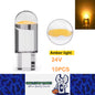 10 X 24V Amber T10 Dome Head COB LED Globes Ideal for Dash Lights Parkers