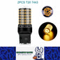 2 x T20 7440 12V 2100LM Amber LED 144SMD CANBUS 360 degree super Bright (2pcs)