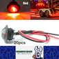 20 x Red Round LED Rear Marker Lamps 1.91CM 3LED 12V LED Rear Marker Lights